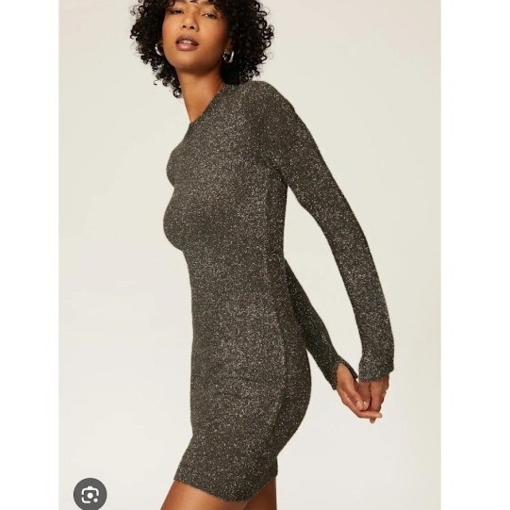 AllSaints Bodycon Dress Sparkle‎ Long Sleeve Party Cocktail Mini Medium